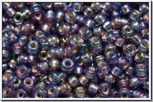 RR-11-1024, MIYUKI Rocailles, 11/0, amethyst, trans., silver-ld., AB, 10g
