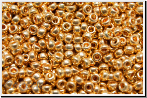 RR-15-1053, MIYUKI Rocailles, 15/0, gold, yellow, galv., met., 5g
