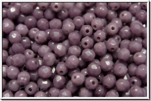 B�hm. Glasschliffperle, feuerpol., 3mm, lavender, op., 50 Stk.
