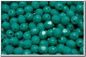 B�hm. Glasschliffperle, feuerpol., 4mm, turquoise, persian, op., 50 Stk.