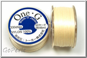 TOHO OneG Beading-Thread F�delgarn, cream, 1 Spule