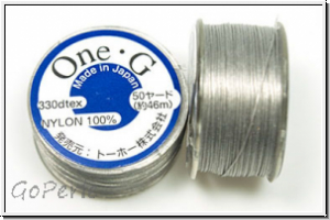 TOHO OneG Beading-Thread F�delgarn, light grey, 1 Spule