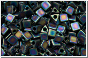 STR-08-0401fr, MIYUKI Sharp Triangles, 08/0, black, op., matte, AB, 10g