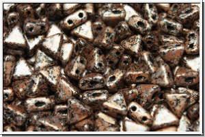 KHEOPS� PAR PUCA�, 6x5mm, black, op., lt. copper, tweedy, 50 Stk.