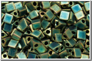 STR-08-2008, MIYUKI Sharp Triangles, 08/0, patina, met., matte, isris., 10g