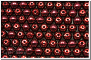 b�hm. Glaswachsperlen, 4mm, wine, shiny, 50 Stk.