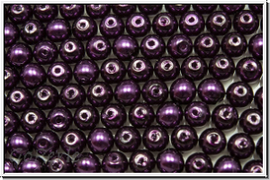 b�hm. Glaswachsperlen, 4mm, purple, shiny, 50 Stk.
