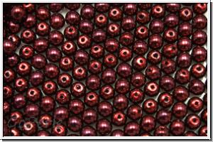 b�hm. Glaswachsperlen, 3mm, wine, shiny, 50 Stk.