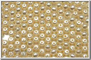 b�hm. Glaswachsperlen, 3mm, white, shiny, 50 Stk.