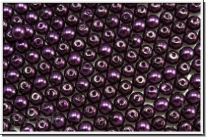 b�hm. Glaswachsperlen, 3mm, purple, shiny, 50 Stk.