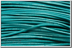 Lederband, 1mm, rund, turquoise, Rind, 1m
