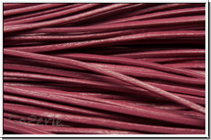 Lederband, 1mm, rund, cerise, Rind, 1m