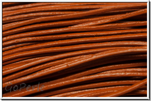 Lederband, 1mm, rund, chocolate, Rind, 1m