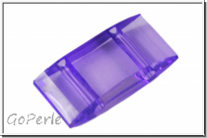 Tr�gerperle, 2-Loch, Acryl, 17x9mm, violet, 20 Stk.