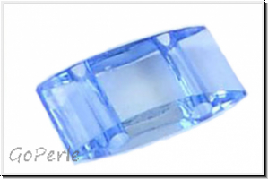 Tr�gerperle, 2-Loch, Acryl, 17x9mm, blue, lt., 20 Stk.