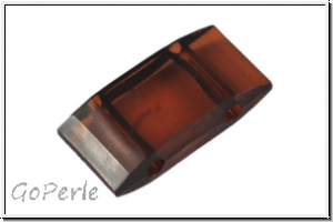 Tr�gerperle, 2-Loch, Acryl, 17x9mm, brown, 20 Stk.