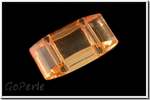 Tr�gerperle, 2-Loch, Acryl, 17x9mm, orange, 20 Stk.