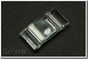 Tr�gerperle, 2-Loch, Acryl, 17x9mm, crystal, 20 Stk.