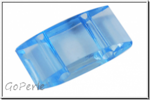 Tr�gerperle, 2-Loch, Acryl, 17x9mm, blue, sky, 20 Stk.