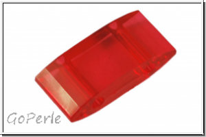 Tr�gerperle, 2-Loch, Acryl, 17x9mm, crimson, 20 Stk.