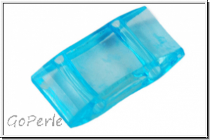 Tr�gerperle, 2-Loch, Acryl, 17x9mm, blue, deep sky, 20 Stk.