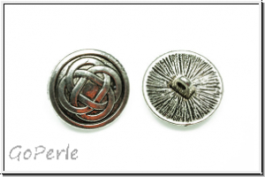 Knopf "Gotik", 17mm, antiksilberfb., Tibetsilber, 1 Stk.