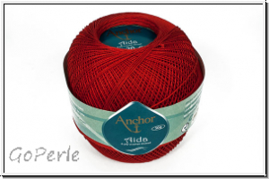H�kelgarn "ANCHOR", St�rke 20, Farbe 09046, rot, 50g