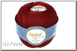 H�kelgarn "ANCHOR", St�rke 20, Farbe 08047, dunkelrot, 50g