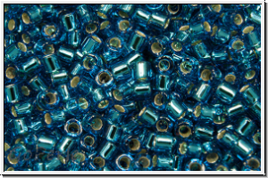 DBM0149, MIYUKI Delica, 10/0, aquamarine, trans., silver-ld., 5g