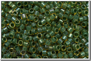 DB0273, MIYUKI Delica, 11/0, topaz, trans., olivine-ld., AB, 5g