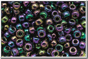 RR-08-0454, MIYUKI Rocailles, 08/0, purple, met., iris., 10g