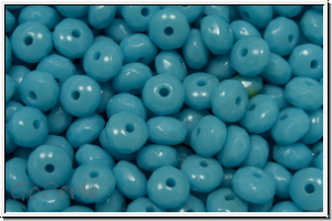 b�hm. Schliffperle, Donut, 2x3mm, aqua, op., 30 Stk.