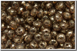 b�hm. Schliffperle, Donut, 2x3mm, crystal, trans., lila gold luster, 30 Stk.