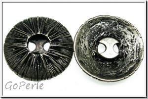 Knopf "Volcano", 28mm, antiksilberfb., Metall, 1 Stk.