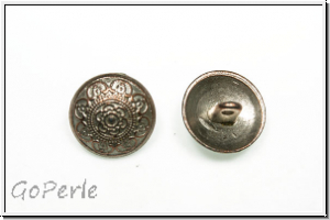Knopf "Orient", 15mm, silberwei�, Metall, 1 Stk.