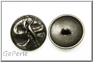 Knopf "Lederfalten", 23mm, antikmessingfb., Metall, 1 Stk.