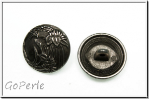 Knopf "Iris", 18mm, antikmessingfb., Metall, 1 Stk.