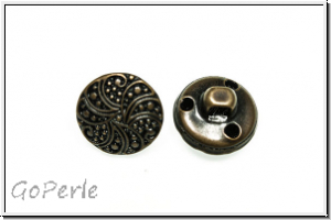 Knopf "P�nktchenspirale", 15mm, antikmessingfb., Metall, 1 Stk.