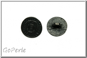 Knopf "Vikings", 14mm, schwarz, Metall, 1 Stk.