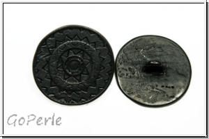 Knopf "Vikings", 22mm, schwarz, Metall, 1 Stk.