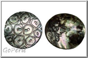 Knopf "Organic", 34mm, natur, Perlmutt, 1 Stk.