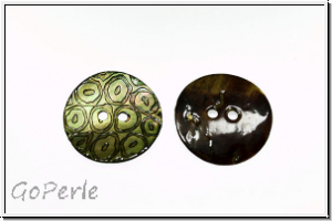 Knopf "Organic", 22mm, green, Perlmutt, 1 Stk.
