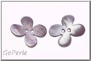 Knopf "Flower", 23mm, lavender, Perlmutt, 1 Stk.