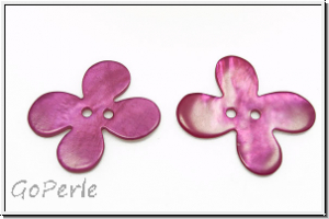 Knopf "Flower", 23mm, pink, Perlmutt, 1 Stk.