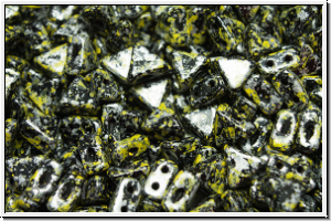 KHEOPS� PAR PUCA�, 6x5mm, black, op., yellow, tweedy, 50 Stk.