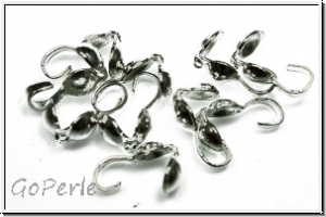 Quetschkalotten, 3mm, Biege�se, silberfb., Eisen, 10 Stk.