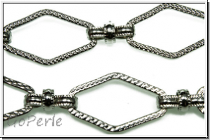 Kette "Nappo" (Statement), 22x11/8x6,5, antiksilberfb., Metall, 1m