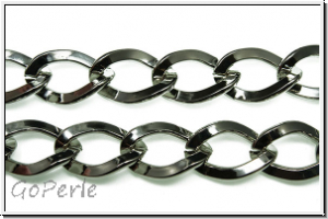 Kette "Panzerkette" (Statement), 17x12, antiksilberfb., Metall, 1m
