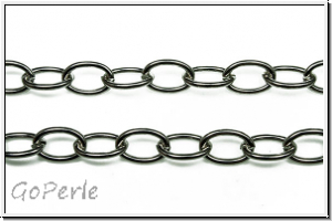 Kette "Oval", 11x7,5, antiksilberfb., Metall, 1m