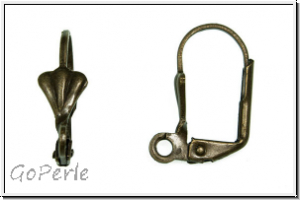 Klappbrisur "F�cher", 17x09mm, antikmessingfb., Messing, 1 Paar